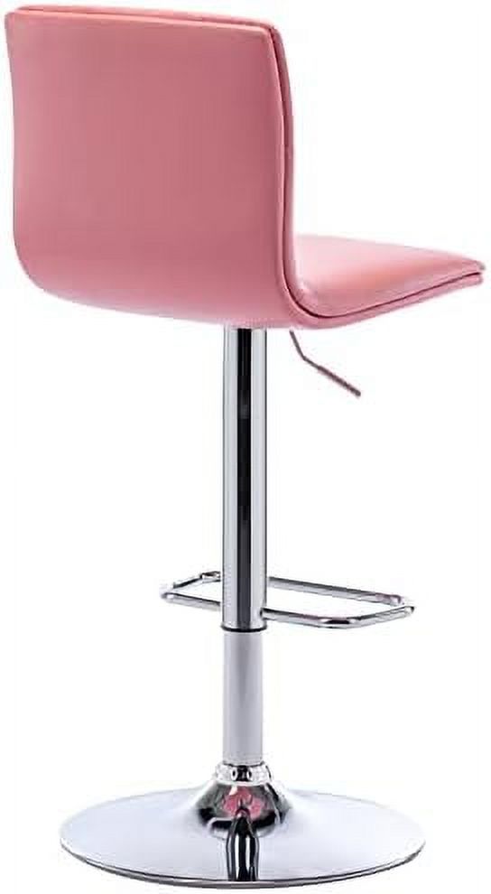 Red PU Leather Swivel Barstools Set of 2 U169939