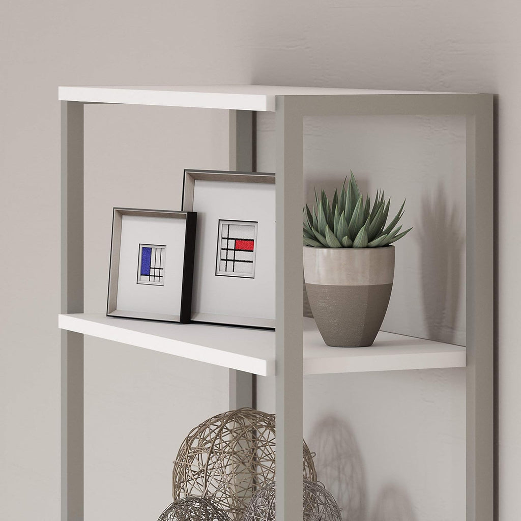 White Bookcase Hutch L2279