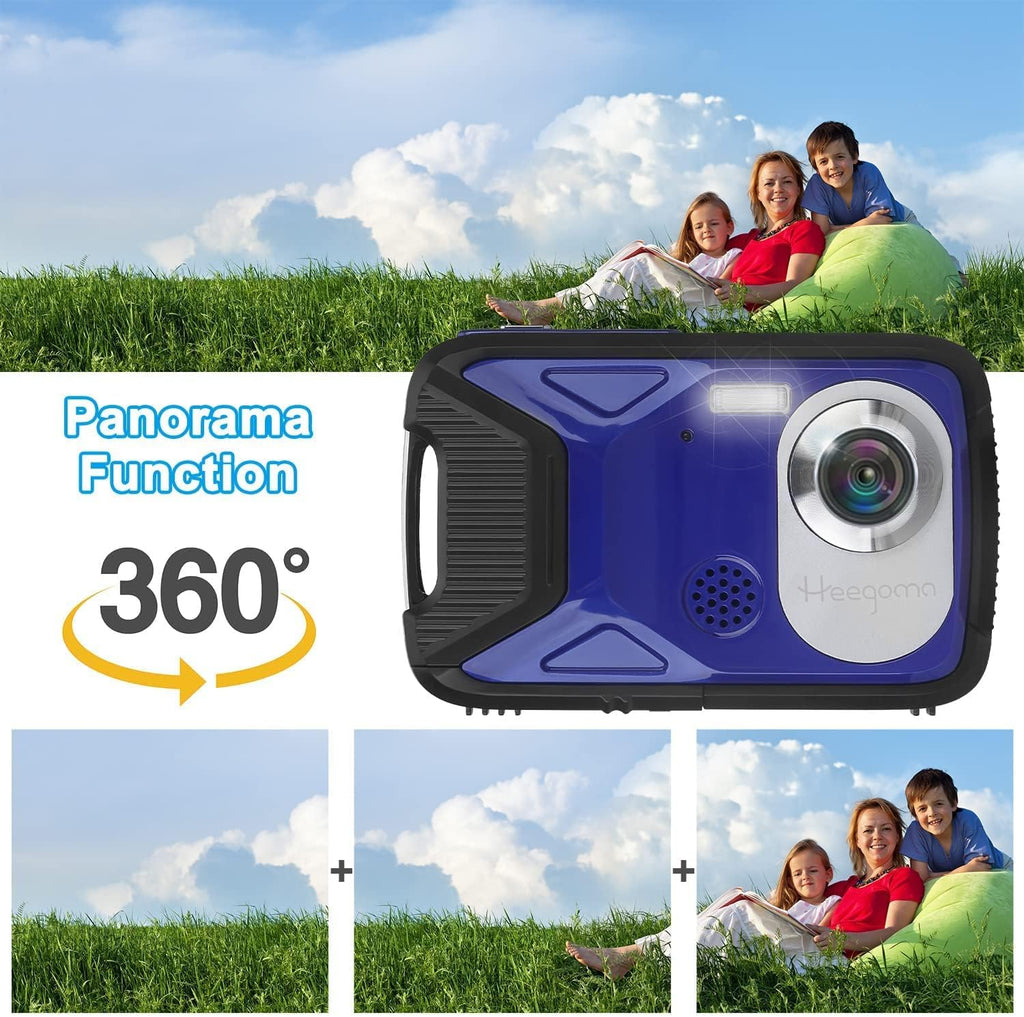 Waterproof Digital Camera 1080P 21MP HD Underwater Kids Camera with 2.8 LCD Screen 8X Digital Zoom Rechargeable Point and Shoot Camera A458