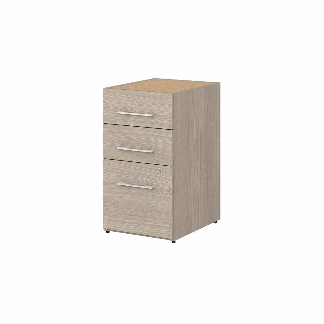 3 Drawer File Cabinet, Sand Oak Q909