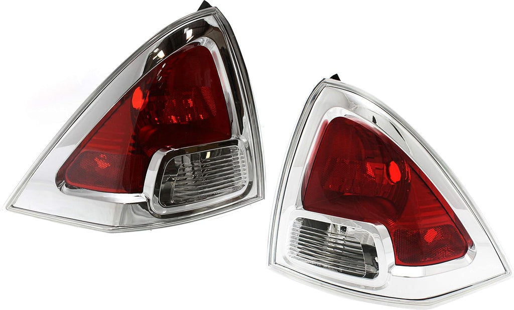 Clear & Red Halogen Tail Light Lens and Housing Set of 2 R827