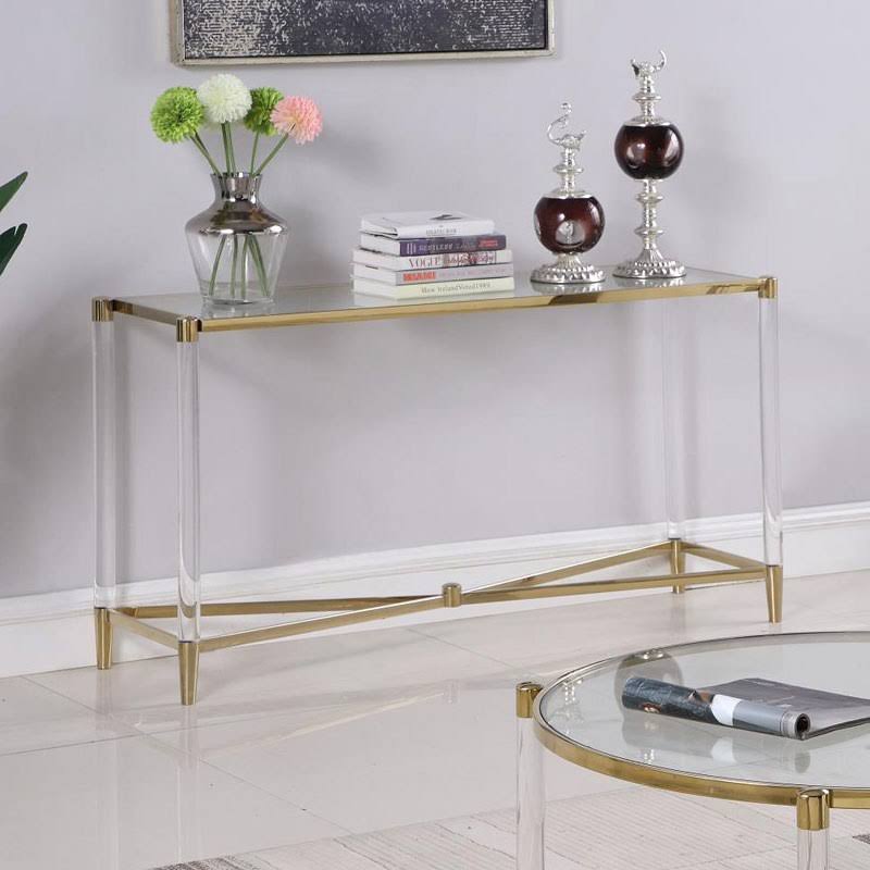 Rectangular Glass Top Sofa Table S666233