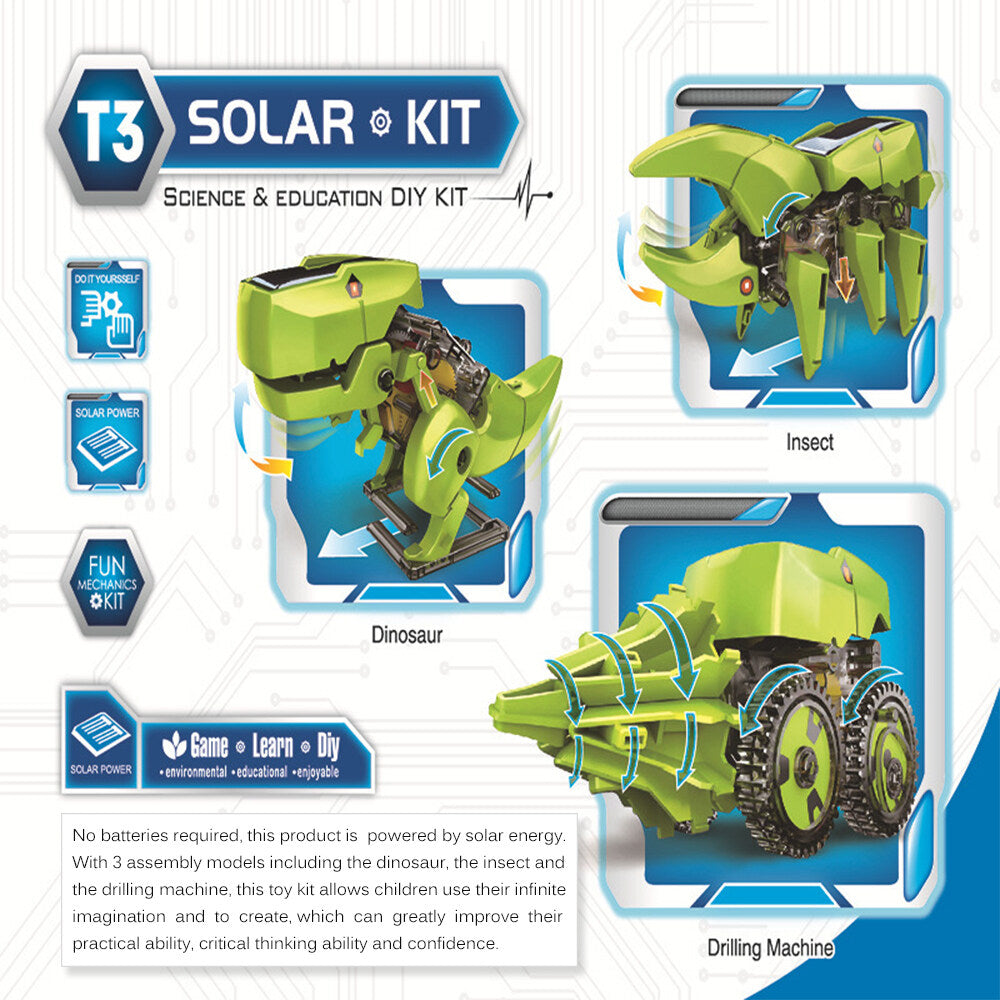 3 in 1 Solar Robot DIY STEM Science Toy Set C709280