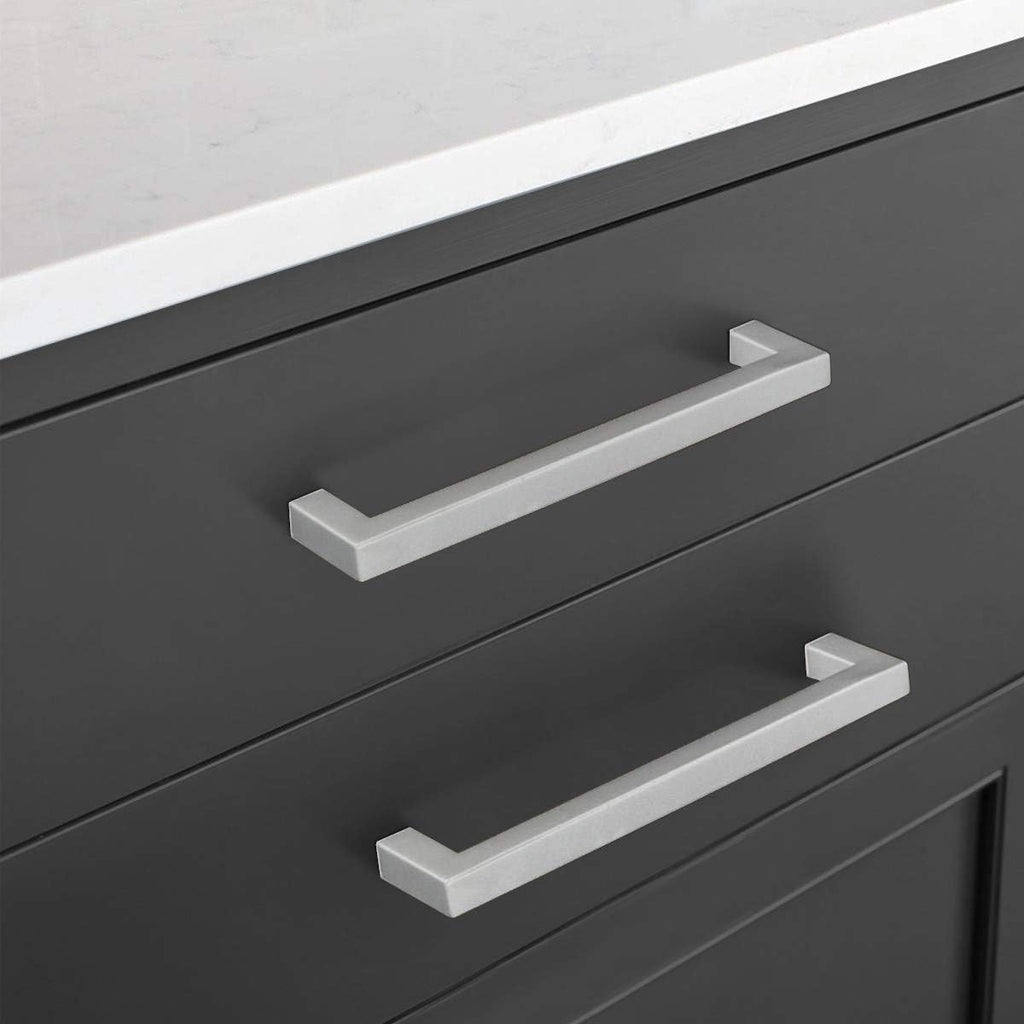 25-Pack Square Bar Pulls Cabinet Handle 5 Brushed Nickel P91170