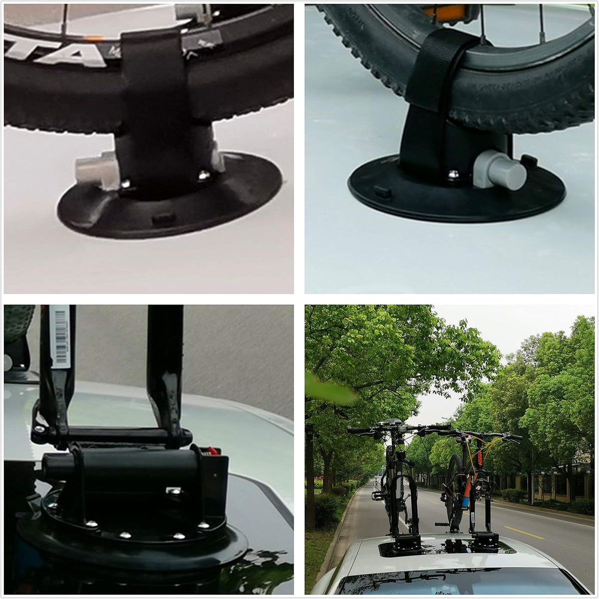 10 Vacuum Suction Cup Bike Rack for Car Roof B3427