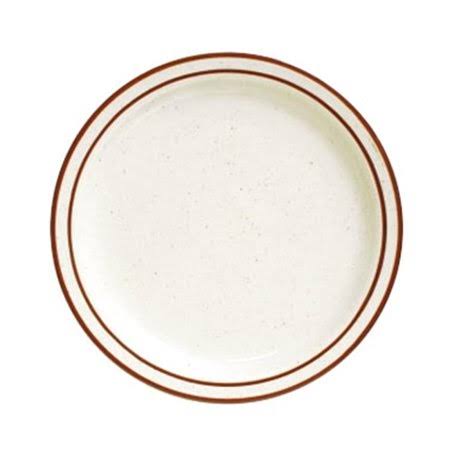 White with Brown Speckle 5.5 in. Plate I36912