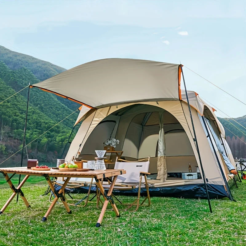 10-Person All-Season Rainproof Camping Tent with 2 Bedrooms Z77036