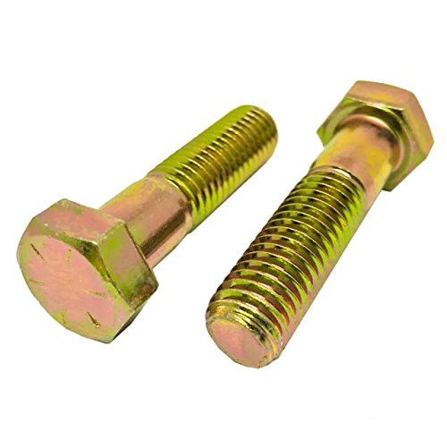 3/8-16 x 1 3/4 Hex Cap Screw Grade 8 Zinc Yellow Plated Steel, 25 pcs N764182