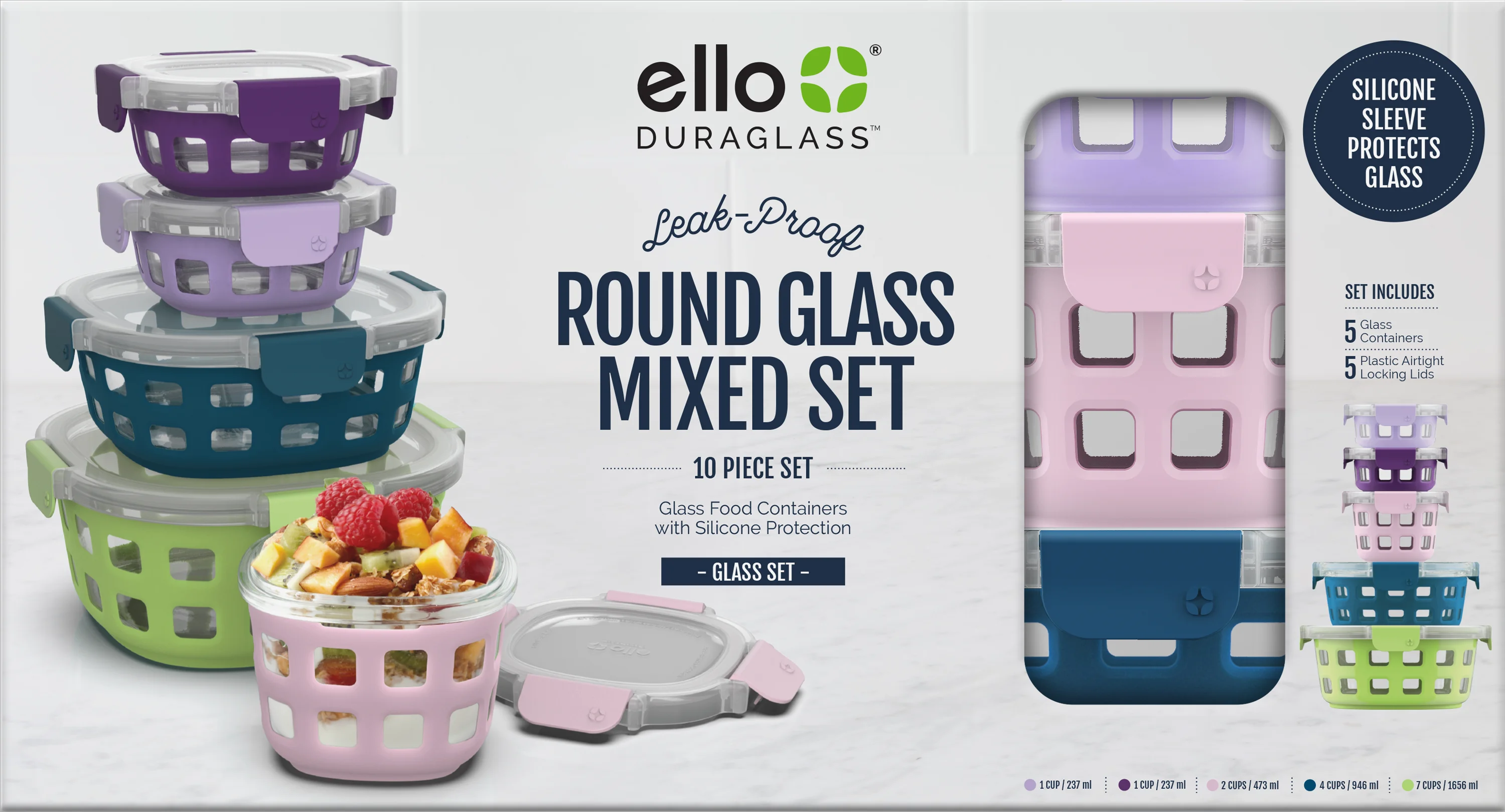 10 Piece Glass Food Storage Set M717345