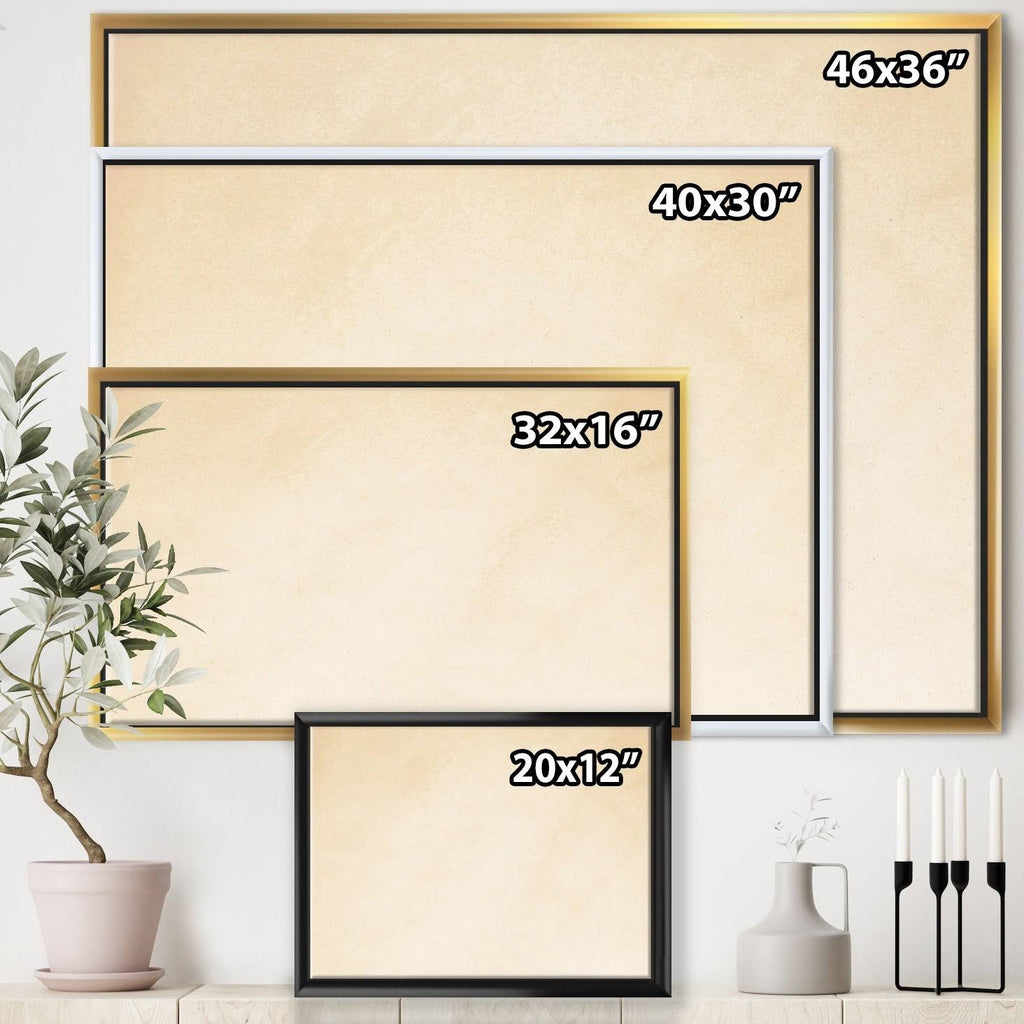 Framed Canvas - Grey - 40 in. Wide x 30 in. High - Gold M3114