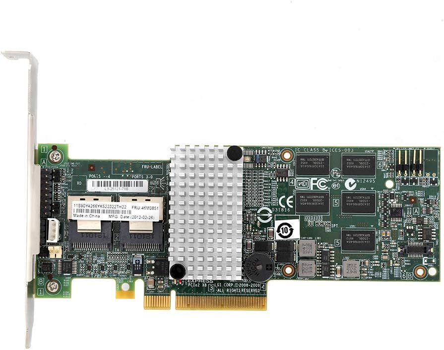 Array Card, SATA/SAS Controller, RAID 6G PCIe x8, Pack of 2 D239359