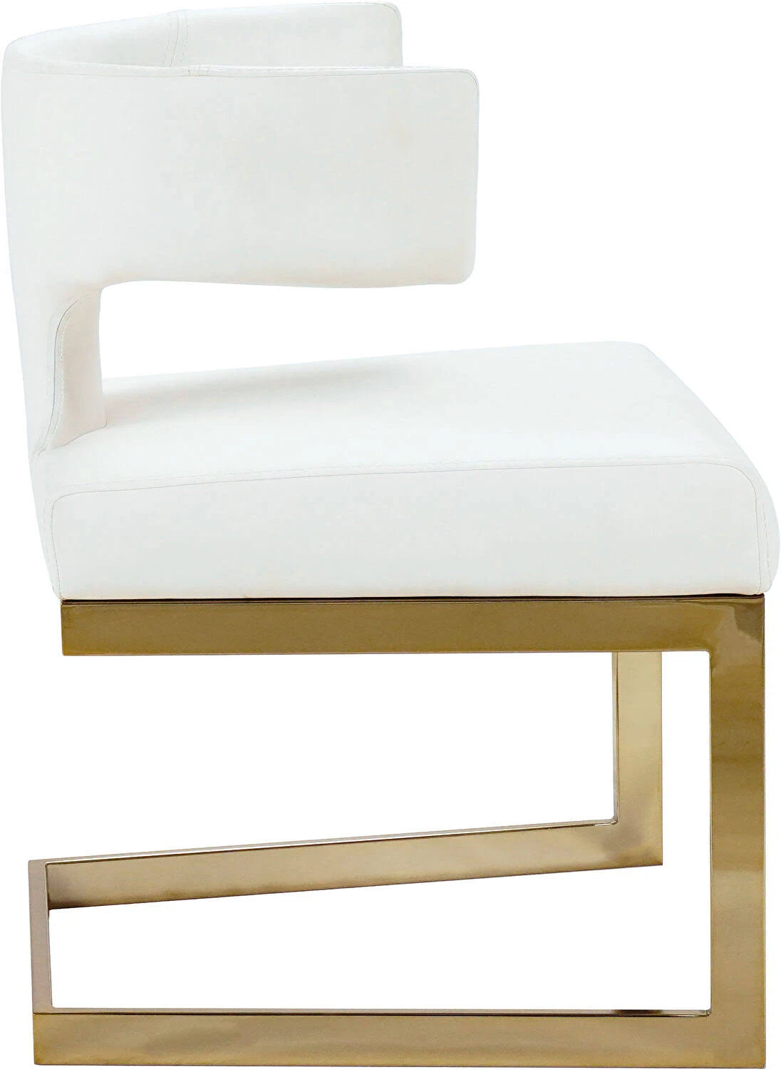White Faux Leather Dining Chair N218