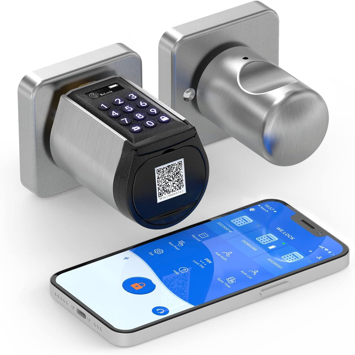 Smart Deadbolt Lock, Keyless Entry Door Lock, WiFi Smart Door Lock, Pack of 2 W968098