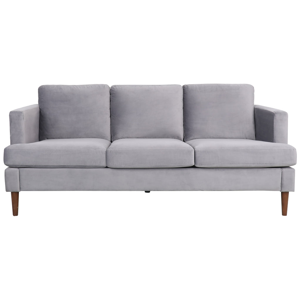 Gray Velvet 2 Piece Sofa Set D6800
