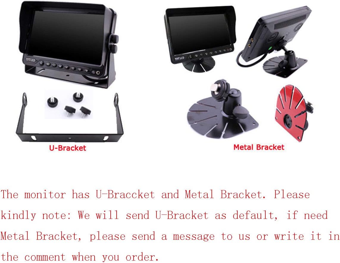 7 inch Backup Camera System with Quad Split Screen Monitor C6058