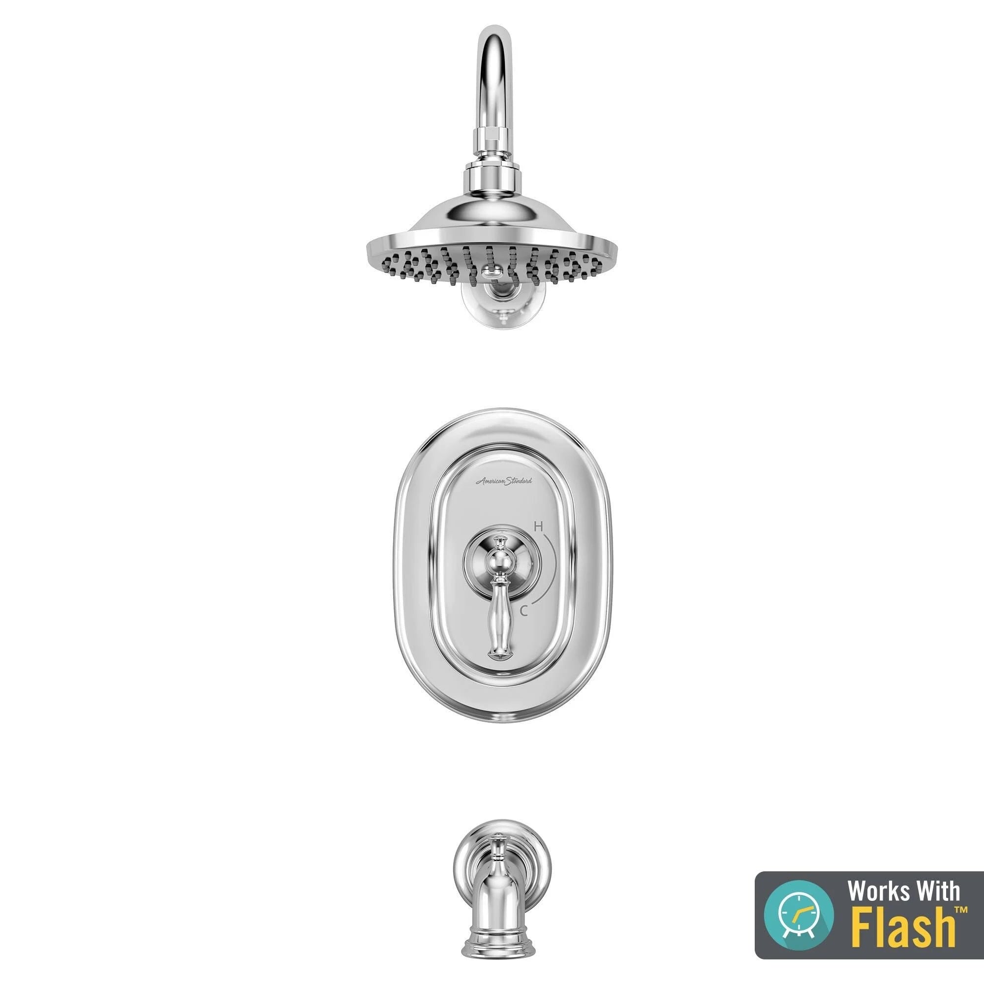 Polished Chrome Tub and Shower Trim Package T58193