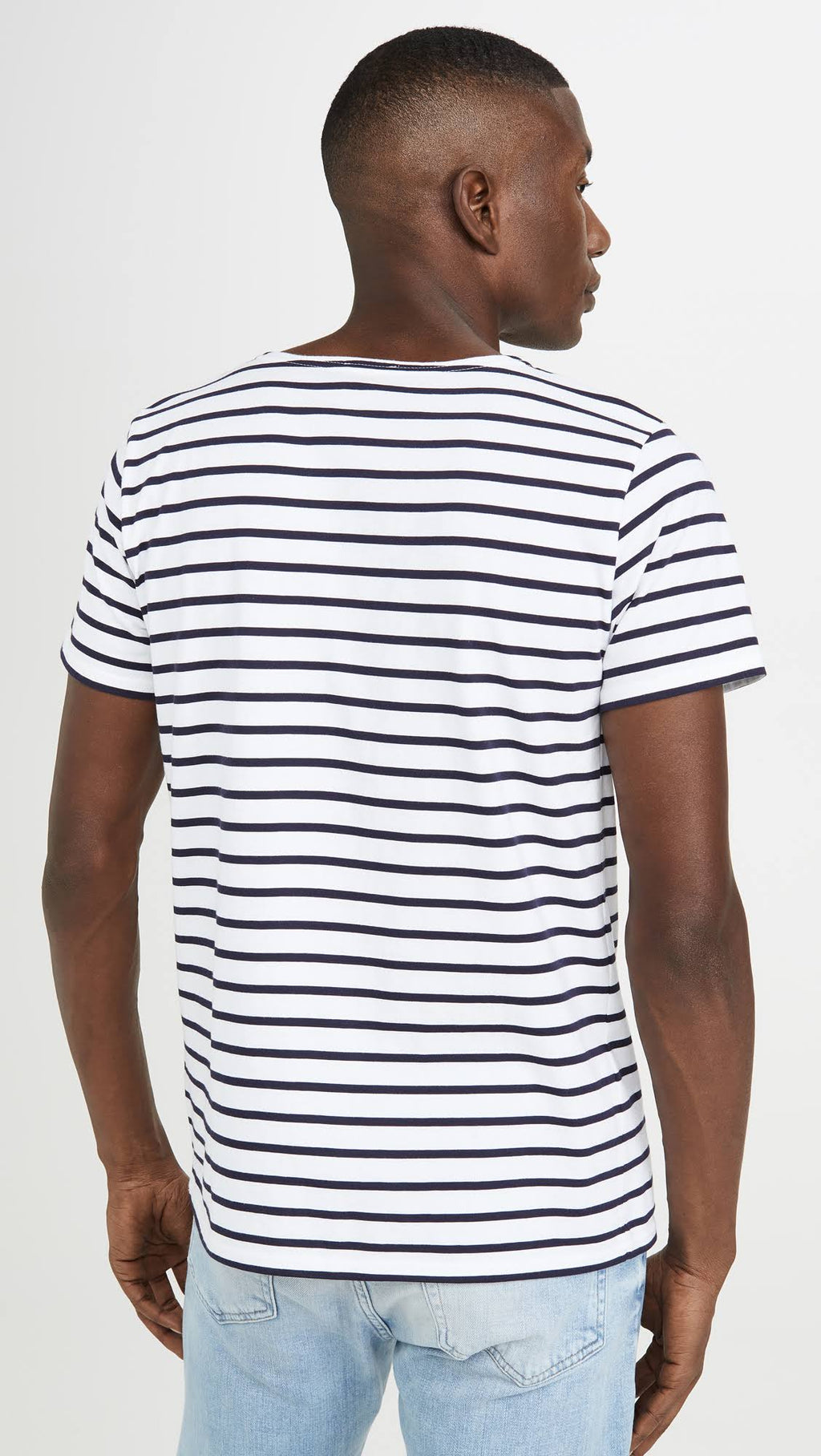 Navy White Mariniere Tee N7122