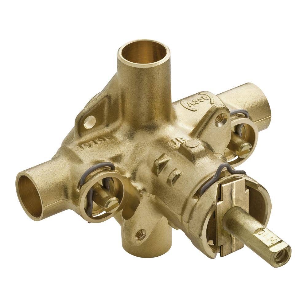 Brushed Nickel 2-Handle Shower Faucet with Valve G238