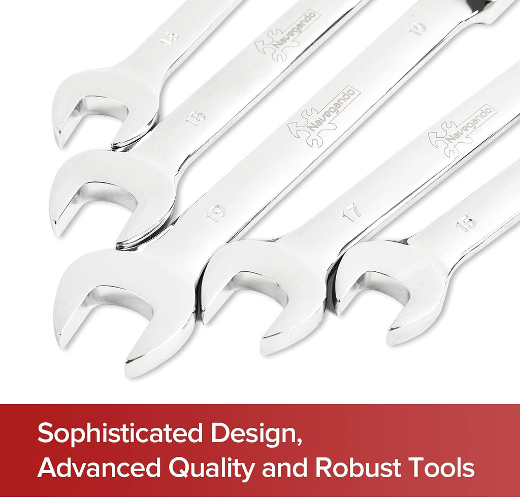 12PCS Metric Combination Ratcheting Wrench Set with Organizer Box R38889