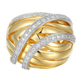 18K Gold Plated Sterling Silver Lab Grown Diamond Ring F978