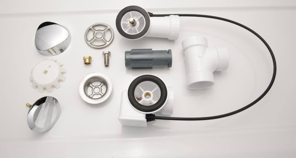Chrome Cable Operated Waste and Overflow Drain D629405