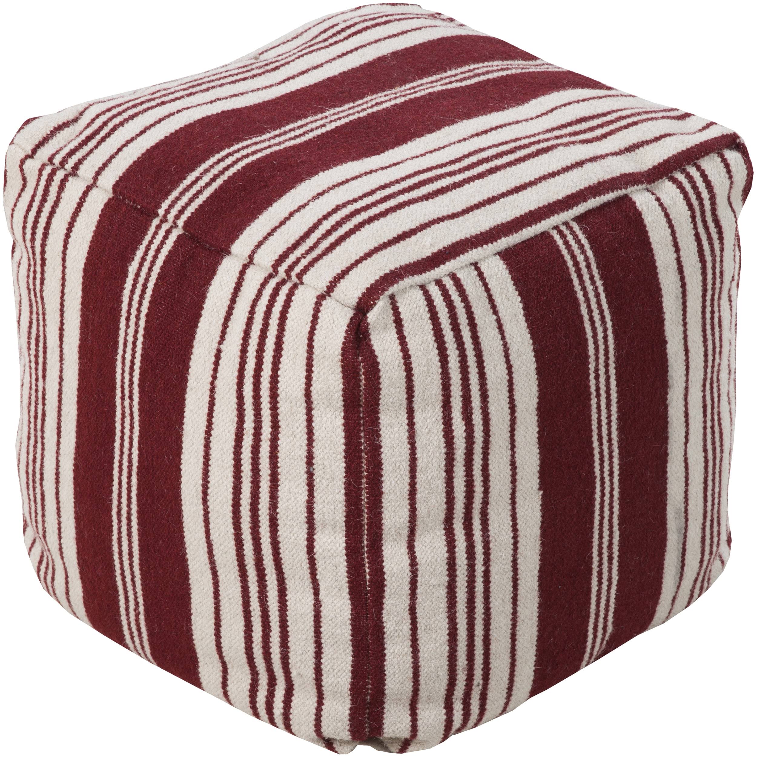 Carnelian Wool Pouf Q6860