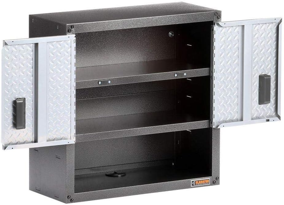 3/4 Wall Steel GearBox Cabinet, Silver Tread Q89738