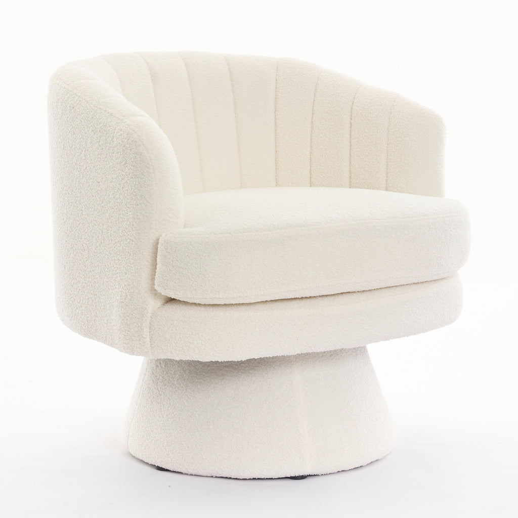 Beige Swivel Accent Chair N1022