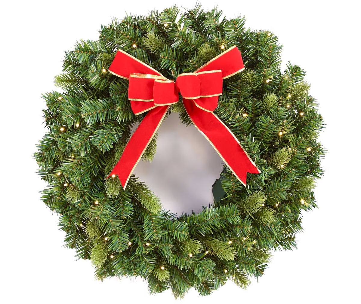 24” Pre-lit Christmas Wreath E6424