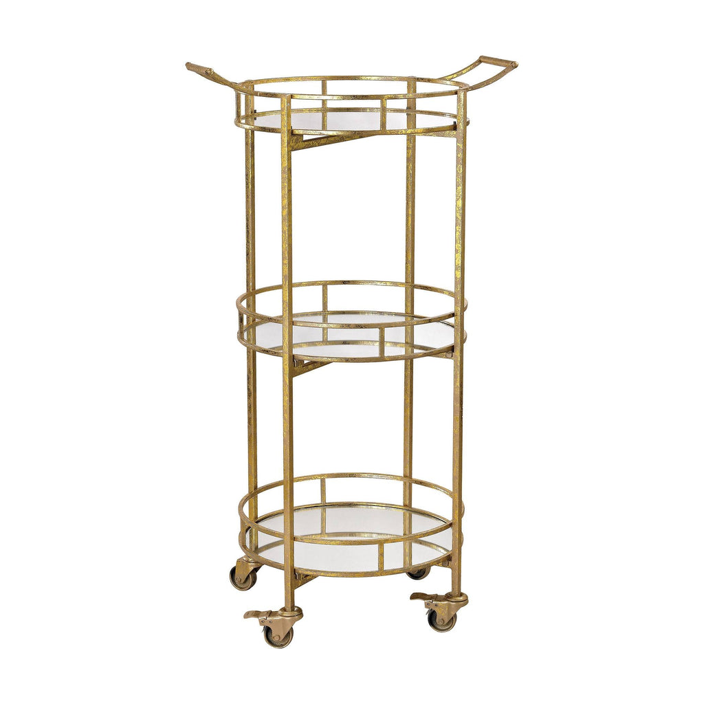 Gold Leaf Bar Cart S6927