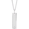 Polished .03 Carat Diamond Bar Necklace P258