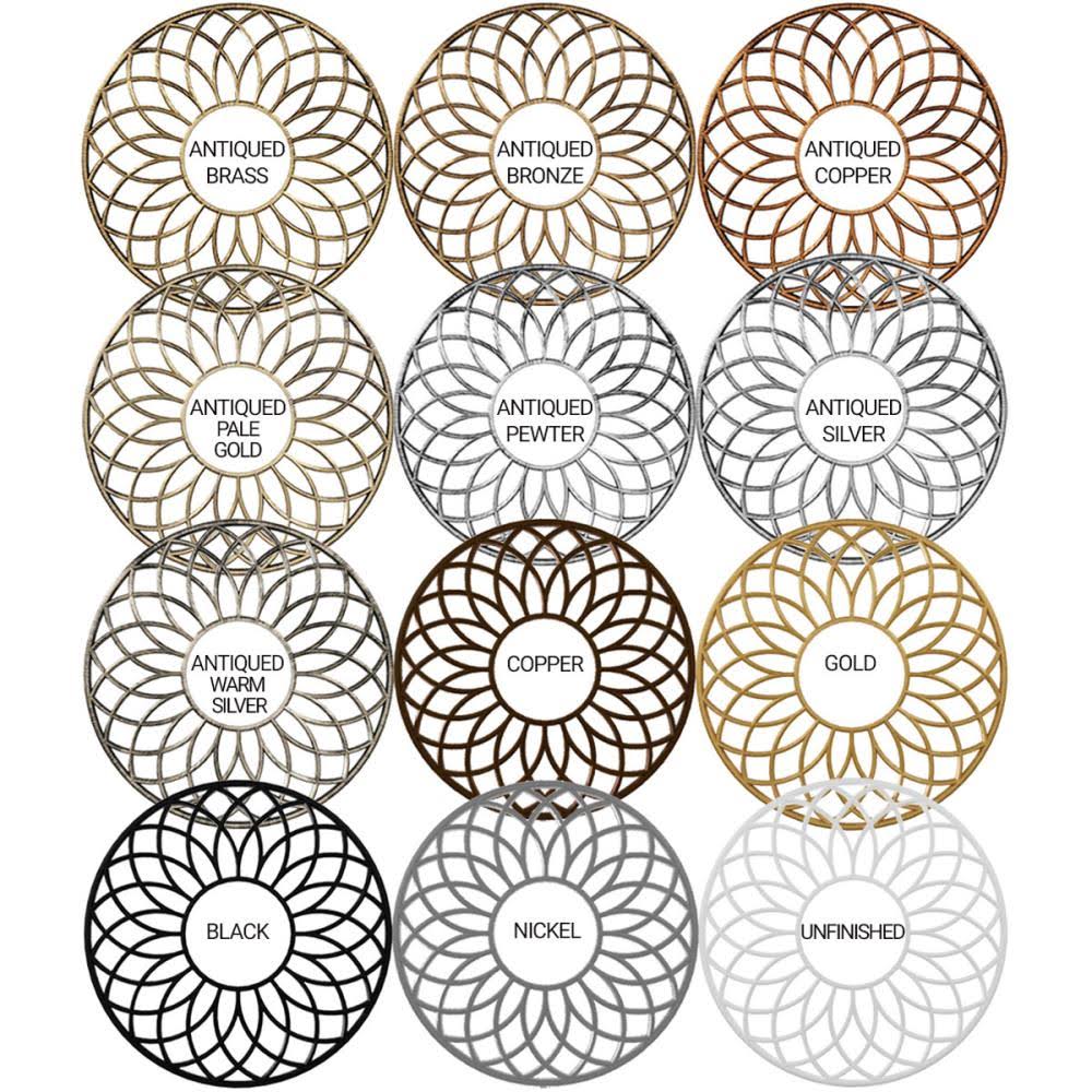 32x22OD x 11 1/8x22ID x 1x22P PVC Pierced Ceiling Medallion A6828