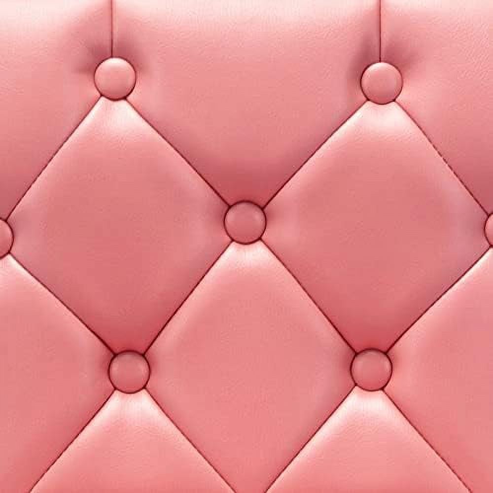 Red PU Leather Swivel Barstools Set of 2 U169939