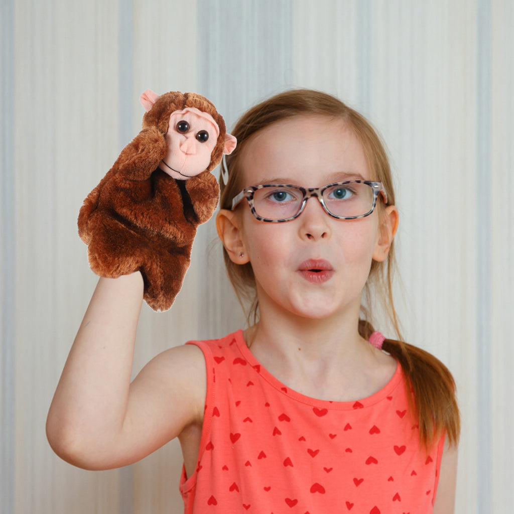 2Pcs Lifelike Monkey Hand Puppet G9102