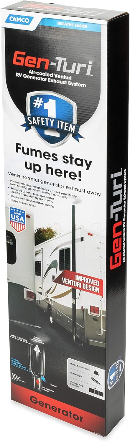 Black RV Generator Exhaust Venting System G19827