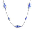 18 kt white gold sapphire and diamond necklace with 21.84 cts tw blue sapphires and 9.27 cts tw diamonds K505144
