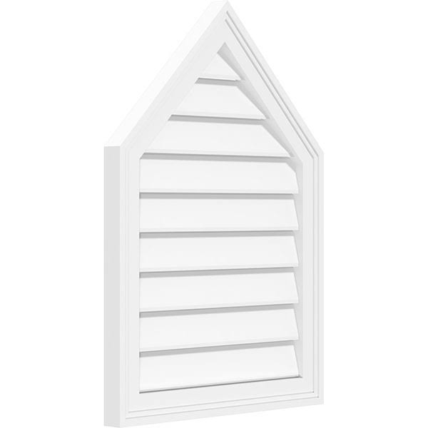 14x22W x 28x22H Peaked Top Surface Mount PVC Gable Vent Z3425