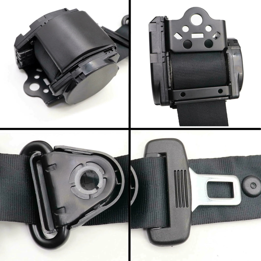 2 Pack Universal 3 Point Retractable Adjustable Car Seat Belt Lap Shoulder L63040