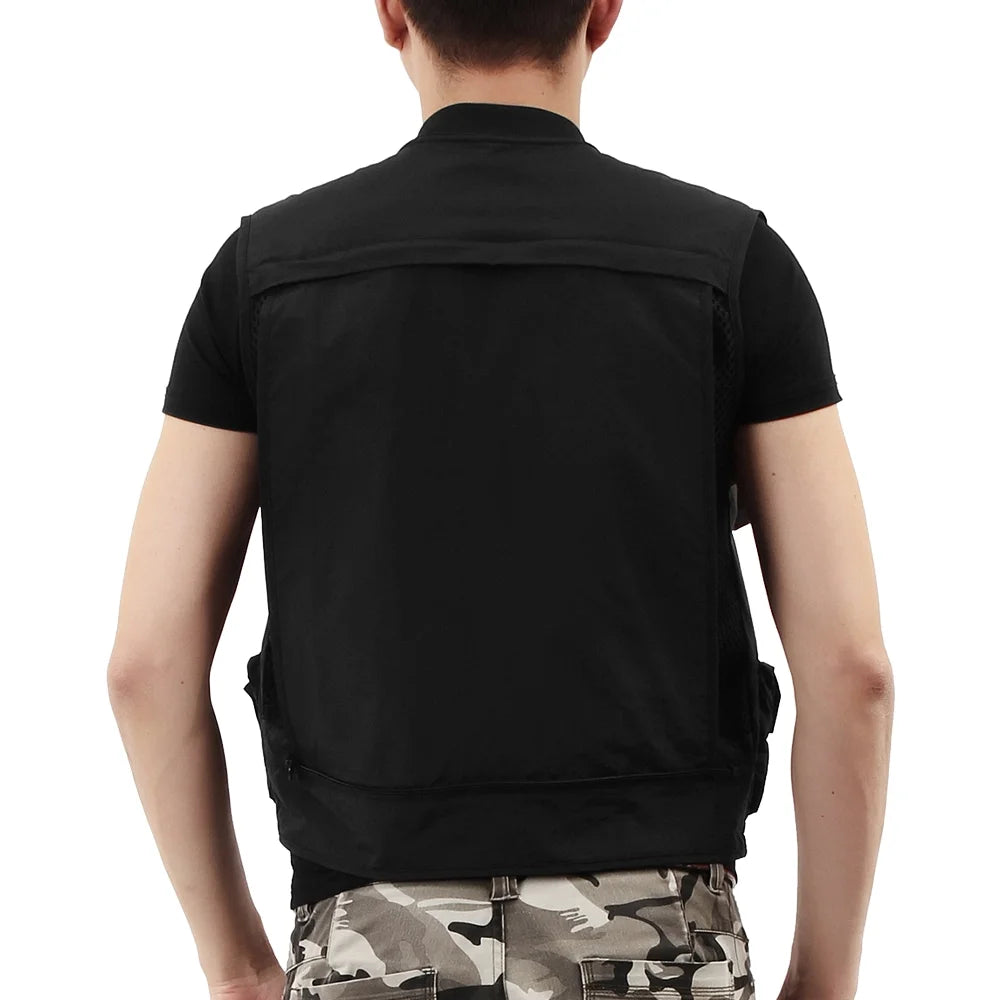 Men Fishing Cargo Vest Jacket O2770