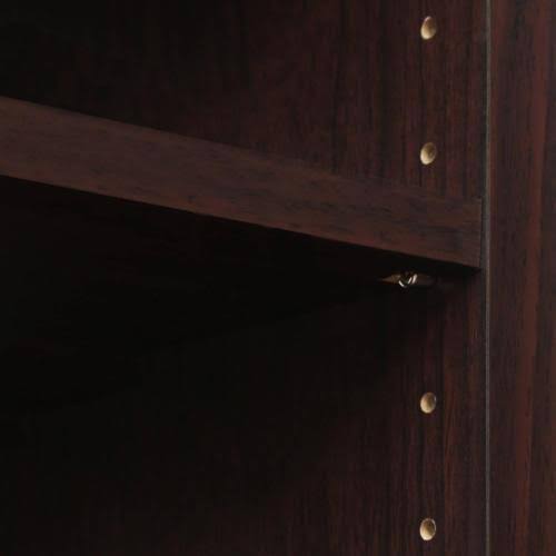 3-Tier TV Stand with Double Glass Doors and Casters, Espresso N5993