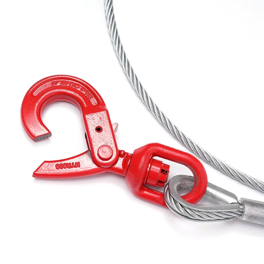 3/8" x 100" Steel Core Wire Rope Winch Cable with Swivel Hook I366285