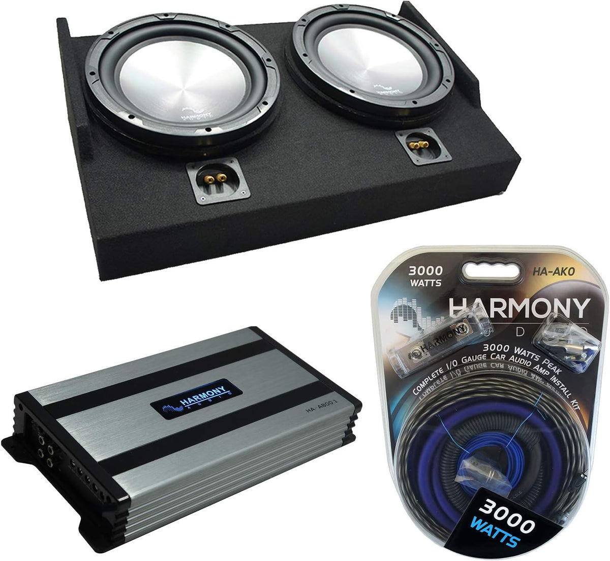 Dual 10 Sub Box Enclosure & 1600W Amplifier W53536