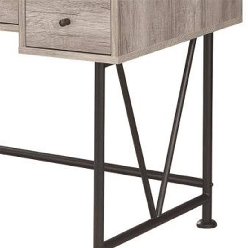 Driftwood Gray 3 Drawer Writing Desk J348