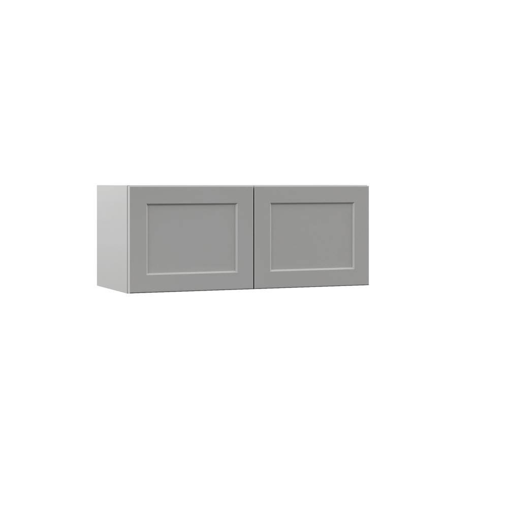 Assembled 30x12x12 in. Wall Bridge Kitchen Cabinet in Heron Gray Q798501