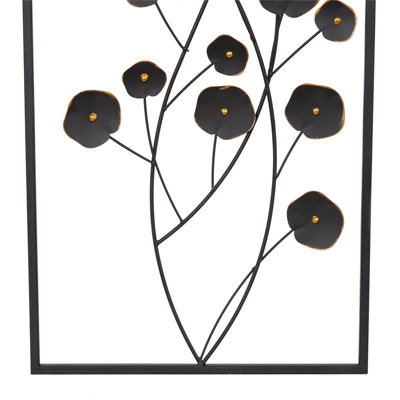 Black Metal Floral Wall Decor (Set of 2) F7071