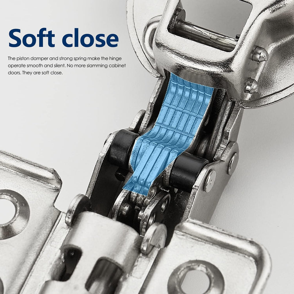 60 Pack 30 Pairs Soft Close Full Overlay Cabinet Door Hinges M29836