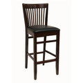 Cherry Frame Black Vinyl Seat Wood Barstool S68463