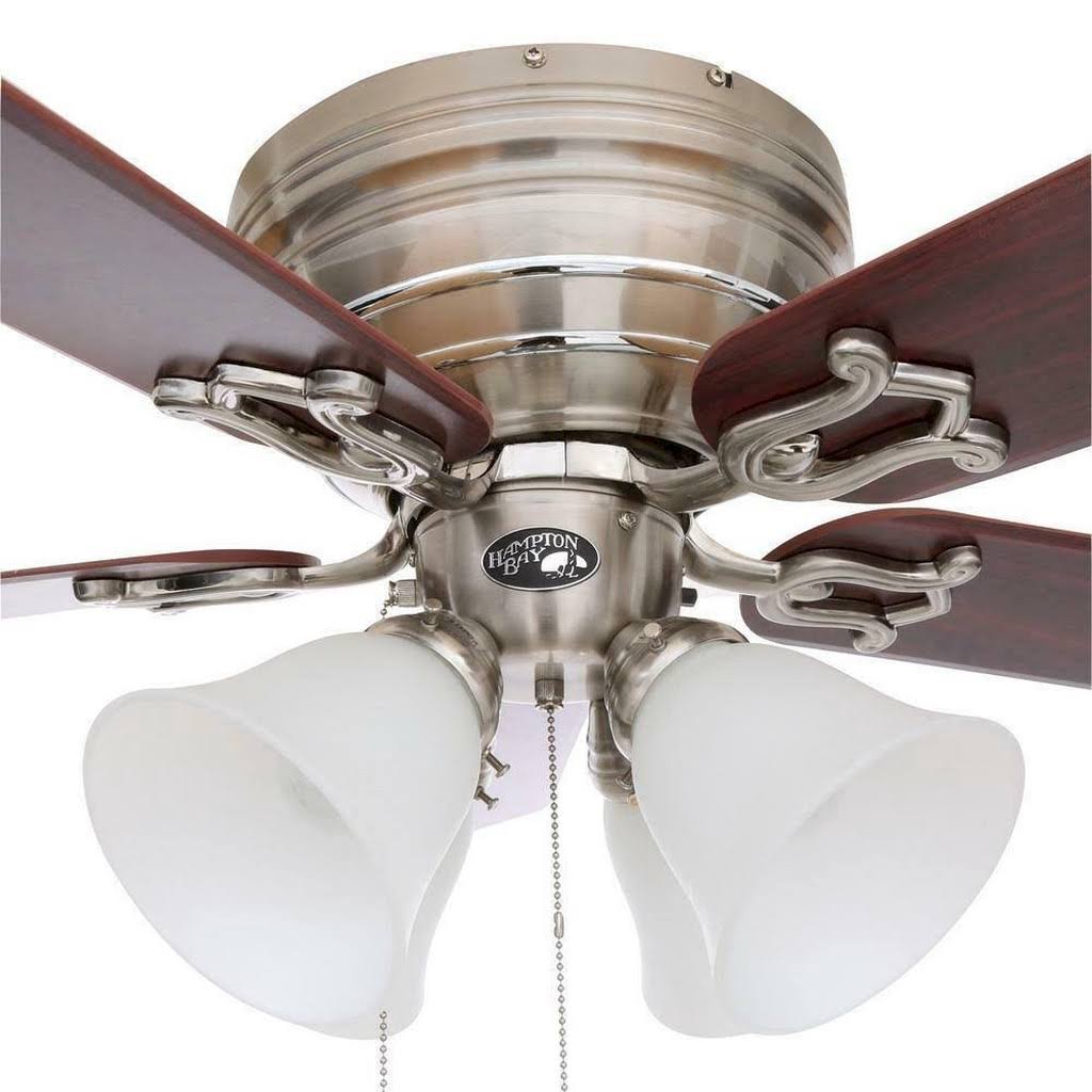 Brushed Nickel LED Ceiling Fan with Light Kit A910710