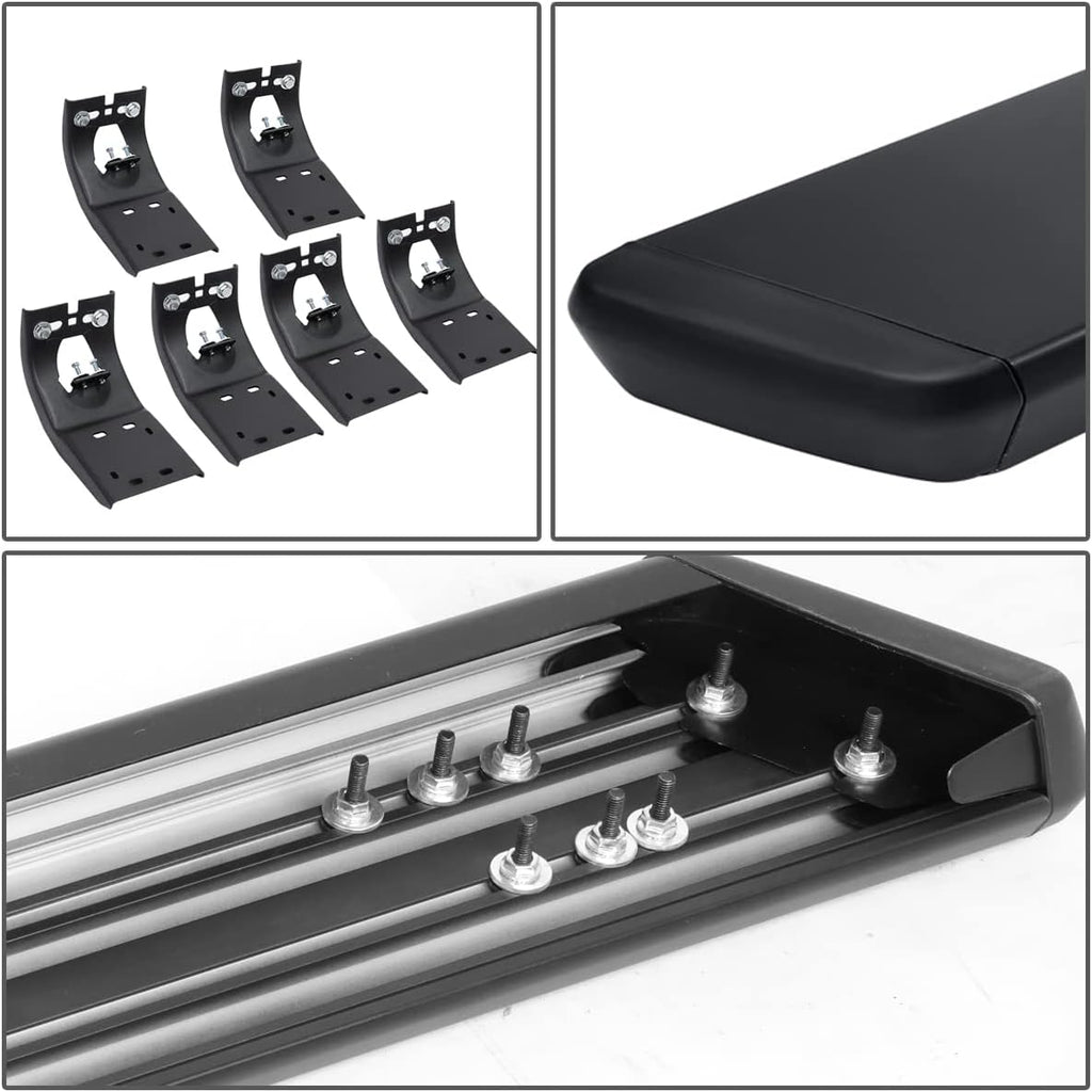5.5 Inches Side Step Nerf Bar Running Boards Aluminum Black Powdercoated F42713
