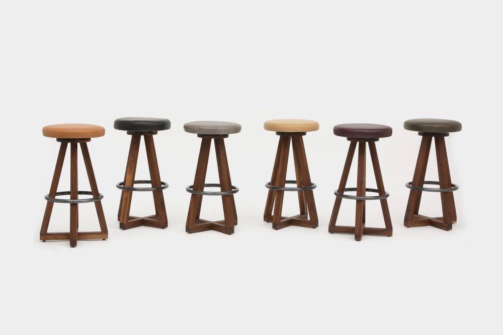 Bleached White Oak Stool L487